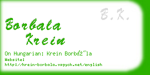 borbala krein business card